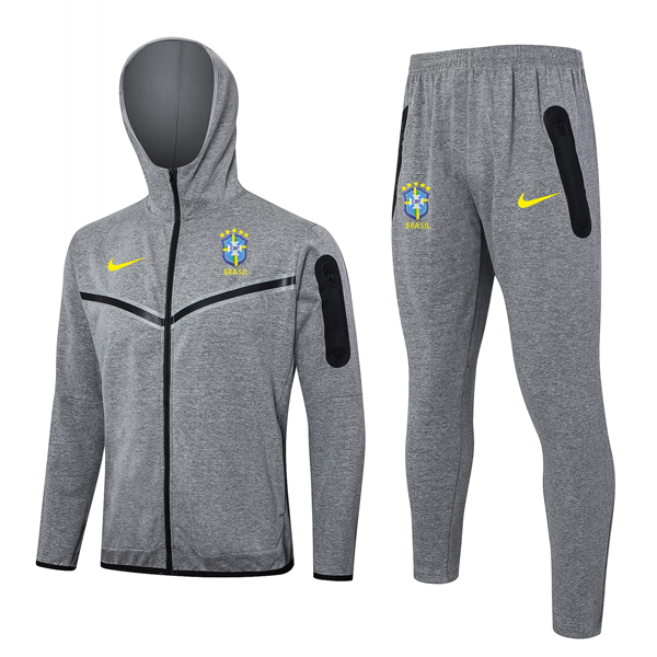 Chandal Con Capucha Brasil 2024-2025 Gris 3